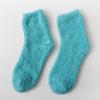 Amazon Calcetines Pantufla para Mujer Felpa Suave Calcetines para Dormir en Casa Calcetines de Forro Polar Coral Calcetines de Color Caramelo de Tubo Medio Transfronterizo