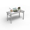 201 Mesa dobrável espessada 4 cm Tampo de mesa Todo em aço inoxidável Mesa de escrita para lareira quente doméstica Mesa portátil Dobrável para áreas externas