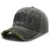 Gorra de Béisbol de Mezclilla para Hombres y Mujeres, Estilo Coreano, Lavada y Desgastada, Letras Bordadas, Visera Rota, Sombrero de Sol Casual de Primavera