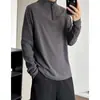 /Top casual DeRong, moda otoño/invierno, media cremallera, cálido, deportivo, manga larga, para hombre, disponible en negro, blanco y gris
