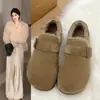 Zapatos de felpa cálidos sin cordones para perezosos, zapatos de algodón tipo frijol para mujer 2026 Otoño/Invierno Nuevos Más Vendidos Suela Gruesa Completamente Cubiertos Zapatos Birkenstock
