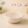 Tazones de Papel Desechables, Vajilla de Fiesta de Grado Alimenticio, Tazones Biodegradables de Pulpa de Caña de Azúcar Gruesa para Uso Doméstico y Comercial, Barbacoa
