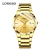 Reloj de cuarzo para hombre marca Longbo, reloj casual simple para pareja, reloj impermeable 83712