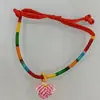 Pulsera Roja Tradicional para Mujer con Borlas para el Festival del Bote del Dragón, Pulsera de Cuerda de Cinco Colores, Pulsera Hecha a Mano de Estilo Étnico al por Mayor