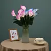 7 lírios calla artificiais, buquê de flores artificiais, adereços de fotografia, flores artificiais, lírios calla artificiais, buquê de flores artificiais com um toque de luxo