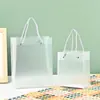 Bolsas de Mano Transparentes de PP al por Mayor, Bolsas de Regalo Transparentes para Graduados y Cumpleaños, Bolsas de Regalo de Empaque Plástico Esmerilado, Logo Personalizado