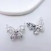 Cuentas Espaciadoras Mariposa Chapadas en Oro con Zirconia de Alta Retención de Color para Pulsera y Collar Hechos a Mano DIY, Cuentas Espaciadoras Múltiples, Accesorios para Joyería