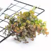Manual de Eucalipto Simulado 6 Puntas 36 Mallas Hoja de Dinero de Eucalipto Planta de Hogar Boda Pared de Plantas Decoración de Paisaje Flores Falsas