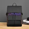 Mochila acolchada casual láser, unisex, de gran capacidad, ligera, a la moda