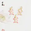 Venta al por mayor de fábrica Colgantes de Esmalte Chapados en Cobre Dorado Cabeza de Tigre Ciervo Gatito Gato Colgantes Pequeños Charms para Pulsera Collar DIY
