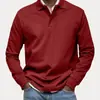 2025 Nova Estação Independente Europeia e Americana da Amazon Transfronteiriça Camisa Masculina Casual Versátil de Manga Longa com Botões e Gola