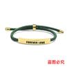 Pulseira de Corda Trançada Multicolorida Transfronteiriça Amor Eterno Presente de Dia dos Namorados Pulseira de Aço Inoxidável Gravada