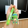 Chaveiro criativo de boneca estéreo Teenage Mutant Ninja Turtles, pingente de mochila escolar de estudante, chaveiro de carro, presentes pendurados