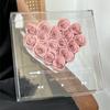 Caixa Acrílica Transparente para Flor Imortal Caixa para Embalagem de Flores Tamanho Fixo Multicolorido Fazendo Presente de Celebração da Internet Caixa Quadrada Espelhada para Flores