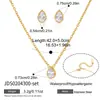 Conjunto de Colar e Brincos Estilo Europeu e Americano Elegante e Discreto Joias de Aço Inoxidável Ouro 18K Moda Transfronteiriça Conjunto de Acessórios Versátil Atacado