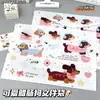 Pasta de Arquivo Fofa de Cachorro Dachshund A4 com Botão de Pressão Pasta de Estudante de Alta Qualidade Bolsa para Armazenamento de Documentos de Escritório