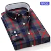 Camisa de Manga Longa Xadrez para Homens e Adolescentes Estilo Coreano Camisa Escovada Nova Coleção Primavera & Outono 2025 Roupas Casuais Masculinas Tops