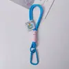 Boneca de Corda Trançada Chaveiro de Corda Pelúcia Corrente Dupla para Celular Mosquetão de Nylon Acessórios Pingente Artesanal para Celular