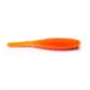 Atacado de Fábrica Isca Biônica Isca Macia Cauda de Agulha Grande Cabeça Gorda Isca 8cm Isca Artificial Cauda Reta Minhoca Macia Isca de Pesca Cor Laranja