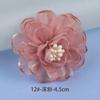 4-10cm fábrica em estoque camélia borda queimada flor chapelaria tecido flor feita à mão acessórios flor de tecido acessórios DIY broche