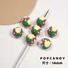 Flor de Tulipan Joyería de Cuentas Pintada a Mano DIY Hecho a Mano Colorido Agujero Recto Aretes de Cuentas Pulsera Collar Cadena para Teléfono Móvil Cuerda