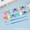 Transfronterizo Nuevo Set de Pintura de Vidrio DIY Pintura Impermeable Sin Hornear 12 Colores 3ml Acrílico Acuarela Pintura para Graffiti