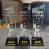 Troféu de Cristal Personalizado com Gravação, Lembrança de Prêmio de Competição, Homenagem a Funcionário em Reunião Anual da Empresa, Medalha de Competição de Badminton