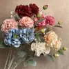 Flores Artificiales de Peonía de 3 Cabezas, Arreglo de Flores de Piso Elegante de Clase Mundial para Bodas Transfronterizas, Muebles para el Hogar, Accesorios, Flores Artificiales