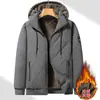 Chaqueta de Algodón Tallas Grandes M-8XL Estilo Nuevo 2026 Chaqueta Gruesa Acolchada de Algodón con Forro Polar para Hombre Cálida con Capucha Desmontable Ropa de Algodón Media