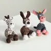 Juguete Lindo para Mascotas Maíz de Peluche Burro Perro, Resistente a Mordidas, Interactivo, con Sonido, Alivia el Aburrimiento, Juguete Suave de Peluche