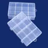 Caja de Almacenamiento de Plástico Transparente Desmontable de 12 Compartimentos, Organizador de Joyería, Caja de Almacenamiento con Tapa, Caja Compartimentada, Caja para Empaque de Piezas