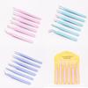 Pinça de aço inoxidável de 1 cm, rosa, cotovelo reto, cabeça plana, pinça colorida ESD, beleza, manicure, pinças faça você mesmo, conjunto de 6 peças