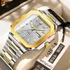 Poedagar/Marca Suiza 672 Calendario Doble Reloj para Hombre Resistente al Agua Luminoso de Lujo Reloj de Cuarzo