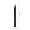 Pinça Mini de Aço Inoxidável 10cm Cabeça Curva Pinças para Pintura Diamantada Clips para Diário DIY Suporte para Cartão Prata Preto Embalagem