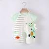 Ropa de una pieza para bebé recién nacido verano mameluco de manga corta 0 ropa de verano para bebé niña niño 1 año 6 delgado 3 meses algodón puro