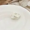 Nueva Colección Transfronteriza de Anillos Abiertos de Piedra Natural para Mujer, con Exclusivos Diseños de Cara Sonriente y Corazón de Lujo Ligero, Anillos para el Dedo Índice y Accesorios