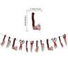 Decoración de Halloween transfronteriza 2023 cuchillo de sangre bandera lápida flor decoración de pastel tarjeta de pastel al por mayor personalizado