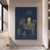 Pintura Decorativa Thangka Estatua de Buda del Vacío Personalizada Pintura Colgante Retrato del Dios de la Riqueza de las Ocho Direcciones Mural Pintura Vertical de Pared de Entrada