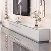 Novo Gabinete de TV para Sala de Estar Modelo Alto de Chão Doméstico Gabinete de Armazenamento de Pedra Sinterizada Elevada Gabinete de TV de Madeira Maciça