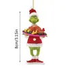 Diversión Navideña Transfronteriza Decoraciones Colgantes del Grinch Decoraciones Navideñas Adornos de Árbol de Navidad Acrílicos Decoraciones Colgantes