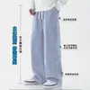 Jeans de marca de moda para hombre otoño 2023 nuevos pantalones de pierna ancha rectos holgados con cintura elástica pantalones casuales de moda para hombre