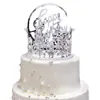 Corona Incrustada de Diamantes Diosa Decoración de Pastel de Cumpleaños Reina Día de San Valentín Hada Rojo de Internet Creativo Adornos de Mesa de Postres para Hornear