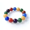 Pulseira de Ágata Multicolorida Natural Joias de Calcedônia Coloridas como Doces Pulseira de Cristal de Ágata Atacado
