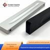 Puxador Retangular Longo de Liga de Alumínio Montado na Superfície Moderno Minimalista Fosco Alumínio Espacial Puxador de Porta de Armário Gaveta