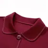 Abrigo de Primavera y Otoño para Mamá de Mediana Edad 2026 Nueva Moda Elegante Cuello Solapa Moda para Mujeres de Mediana Edad Bordado Top de Otoño