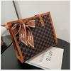 Bolsa de seda com grande capacidade para cachecol, feminina, nova, moderna, de ombro, da moda, da internet, bolsa tote texturizada, feminina, axila
