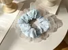 Ligas para el Cabello Lindas Estilo Coreano con Flores, Ligas de Encaje, Scrunchies, Accesorios Estilo Perezoso, Suministro Directo desde la Fábrica Fuente