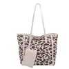 Otoño 2026 Nuevo Bolso de Hombro Individual para el Trabajo de Mujer Bolso Tote Casual Retro Moda Estampado de Leopardo Bolsa de Gran Capacidad