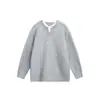 Suéter casual minimalista retro de estilo japonés nuevo y moderno para hombre Rumeng, otoño, corte holgado, top de punto versátil con diseño de dos piezas falsas