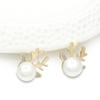 Comércio exterior Moda Micro Pérola Chifre Brincos Simples Cabeça de Veado Brincos Elegantes Brincos de Alce